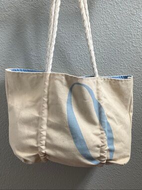 Canvas Tote Bag with rope handles.